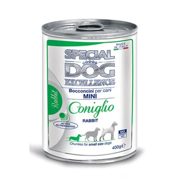 کنسرو چانک مخصوص سگ بالغ نژاد کوچک با طعم خرگوش Special Dog Excellence Mini Chunkies Adult Rabbit وزن 400 گرم