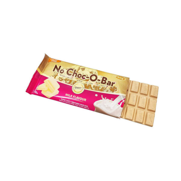 تشویقی سگ گناولرز شکلاتی شکل با طعم شیر Gnawlers No Choco -O- Bar Dog Treat With Milk وزن 80 گرم