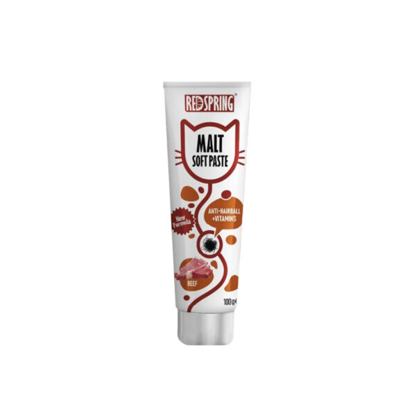 خمیر مالت گربه رداسپرینگ با طعم گوشت گوساله Redspring Malt Soft Paste Beef وزن 100 گرم