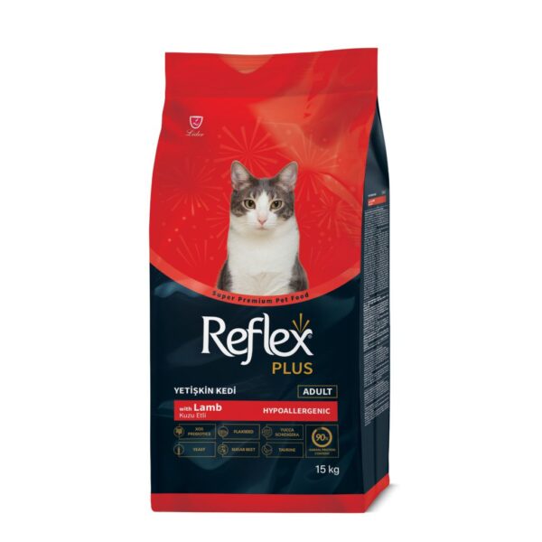 غذای خشک گربه هایپوآلرژیک رفلکس با طعم بره Reflex Hypoallergenic Cat Food Lamb وزن 1.5 کیلوگرم