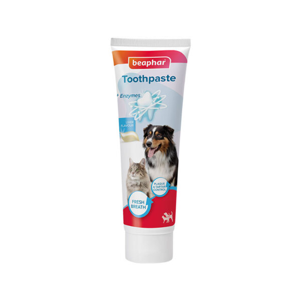 خمیر دندان سگ و گربه بیفار با طعم جگر Beaphar Toothpaste Liver Flaver وزن 100 گرم