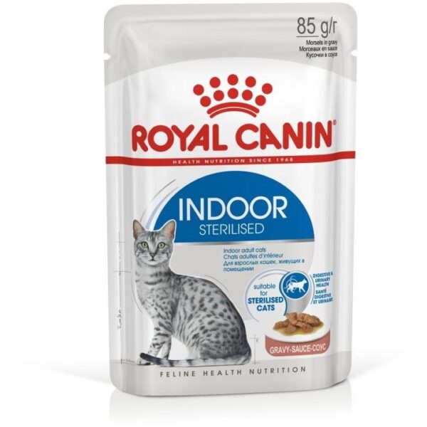 پوچ گربه عقیم‌شده ایندور رویال کنین Royal Canin Indoor Sterilised وزن 85 گرم
