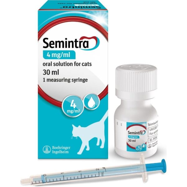 شربت سمینترا درمان نارسایی کلیه مخصوص گربه Semintra 4mg/ml Oral Solution Cats Boehringer Ingelheim حجم 30 میلی لیتر
