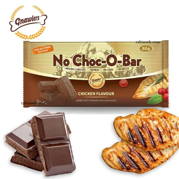 شکلات-مرغ-سگ شکلات تشویقی سگ گناولز طعم مرغ گریل Gnawlers Premio Chicken Bars وزن 80 گرم (فاقد شکر و کاکائو) - Image 1