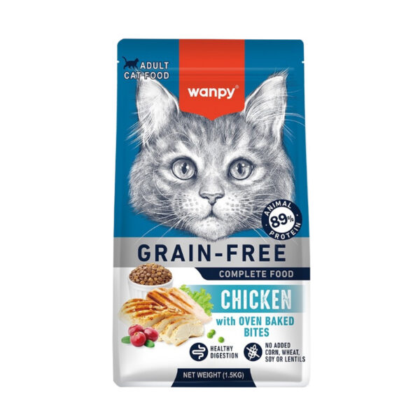 غذای خشک گربه ونپی با طعم مرغ Wanpy Complete Food Chicken وزن 1.5 کیلوگرم