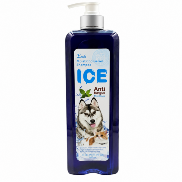 شامپو ضد قارچ  و خنک کننده حیوانات خانگی اندی مدل Endi Anti Fungus – Ice Shampoo حجم 500 میلی لیتر