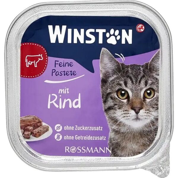 ووم گربه وینستون با طعم گوشت گاو Winston Schlemmer-Menü mit Rind وزن 100 گرم