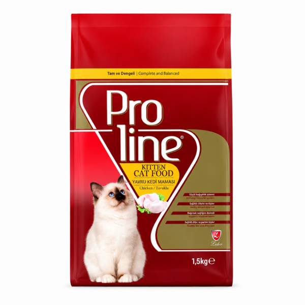 غذای خشک بچه گربه پرولاین با طعم مرغ Proline Kitten Cat Food Chicken وزن ۱.۵ کیلوگرم