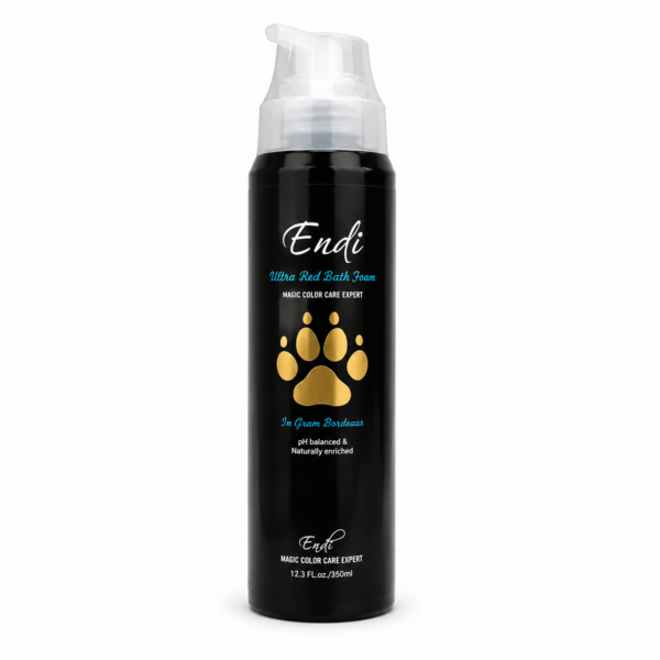 شامپو کلاسیک سگ و گربه اندی برای موهای حساس Endi Ultra Red Bath Foam حجم ۵۰۰ میلی‌لیتر