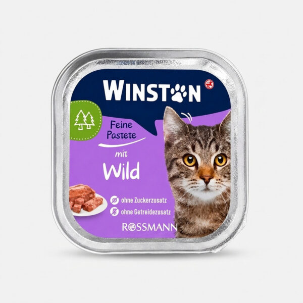 ووم گربه وینستون با طعم گوشت شکاری Winston Cat Pouch Game Meat Wet Food وزن 100 گرم