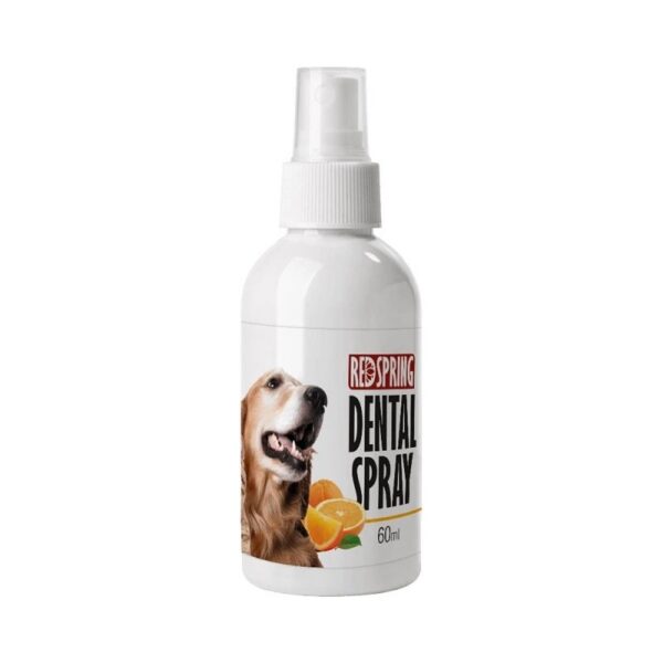 اسپری دندان سگ و گربه مدل دنتال با عصاره پرتقال Dental Spray Orange Extract حجم ۶۰ میلی‌لیتر