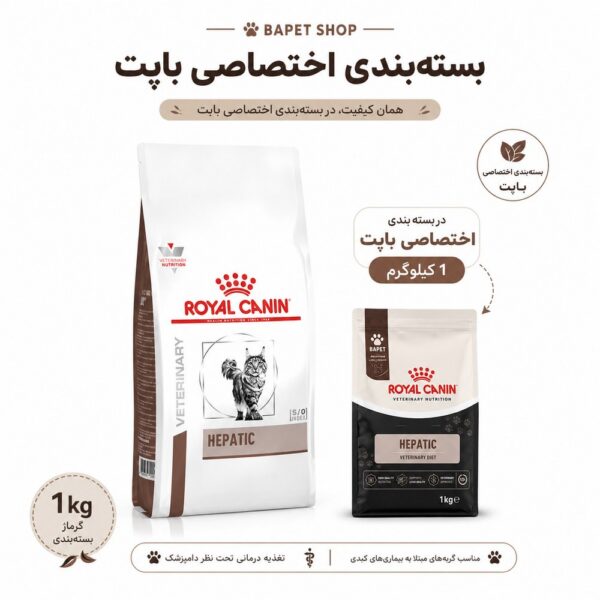 غذای خشک گربه رویال کنین هپاتیک فله‌ای Royal Canin Hepatic Cat Food وزن ۱ کیلوگرم