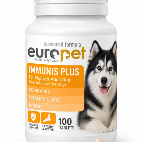قرص تقویت دستگاه ایمنی سگ یوروپت Europet Dog Immunis Plus Tablet بسته 100 عددی