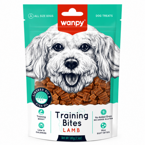 تشویقی سگ ونپی با طعم گوشت بره Wanpy Training Bites وزن 100 گرم