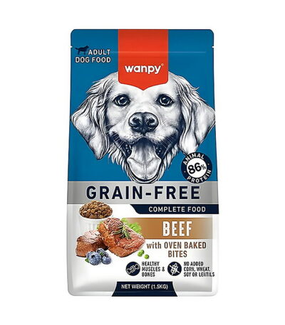 غذای خشک سگ ونپی با طعم گوشت گاو Wanpy Complete Dog Food وزن 1.5 کیلوگرم