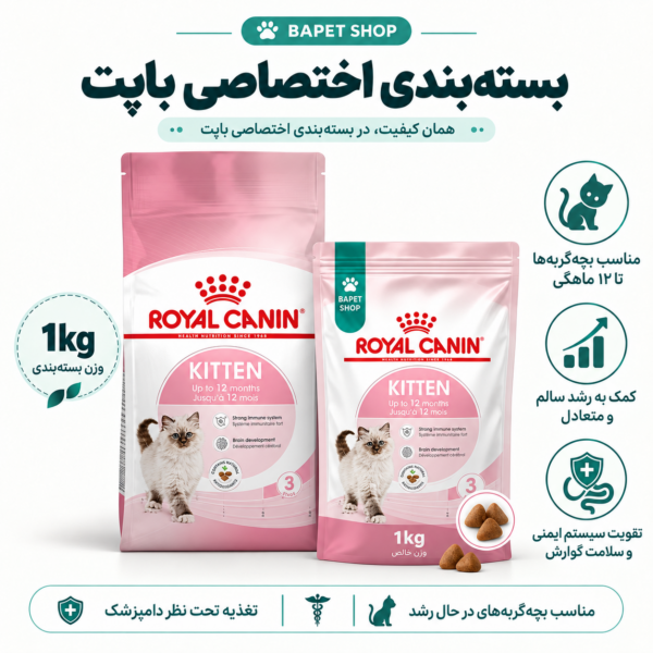 غذای خشک بچه گربه رویال کنین Royal Canin Kitten فله وزن 1 کیلوگرم